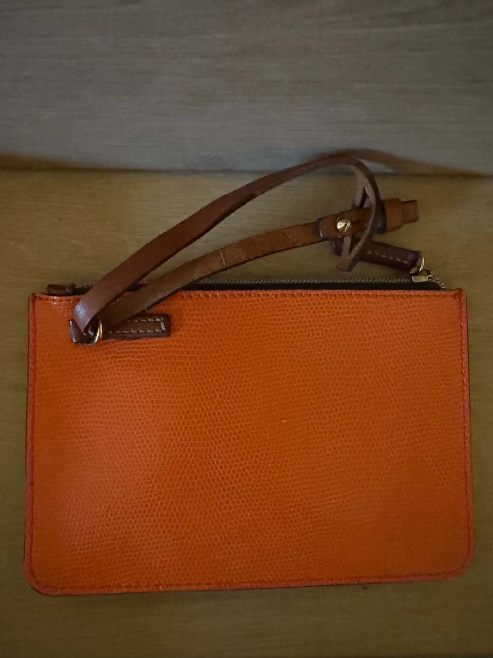 Dooney & Bourke Saffiano Leather Slim Zip Wristlet in Coral - Picture 3 of 5